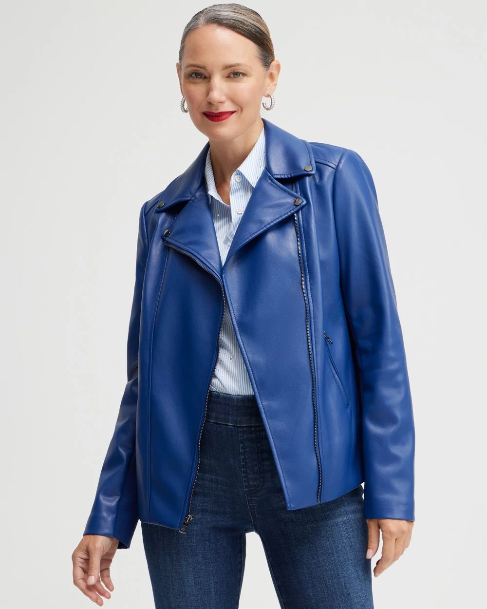 新品　LUSTER FAKE LEATHER JACKET LUSTER